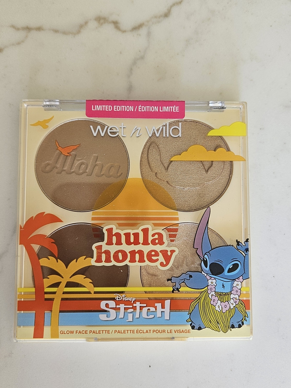 Limited Edition Wet n Wild Lilo & Stitch Glow Bronzer And Highlight Face Palette